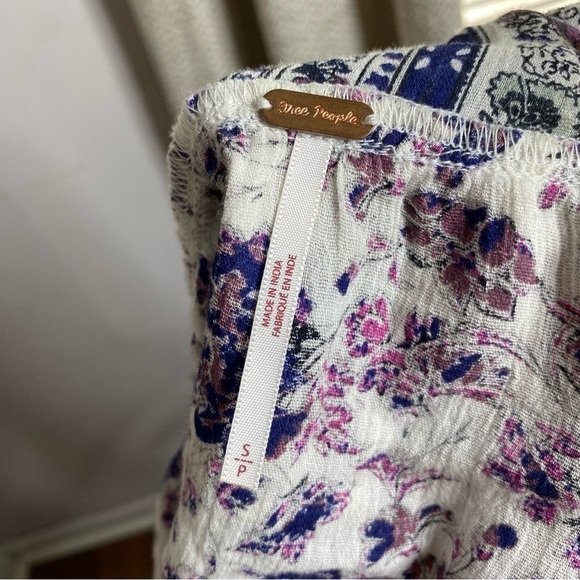 Free People Love Charm Halter Top Boho Floral Open Back S - Picture 7 of 7